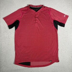 Canari Jersey Mens Medium Red Cycling MTB Performance Racing Stretch Logo Pocket